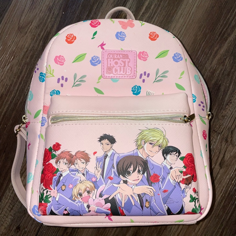 Ouran High School Host Club Pink Floral Mini Backpack